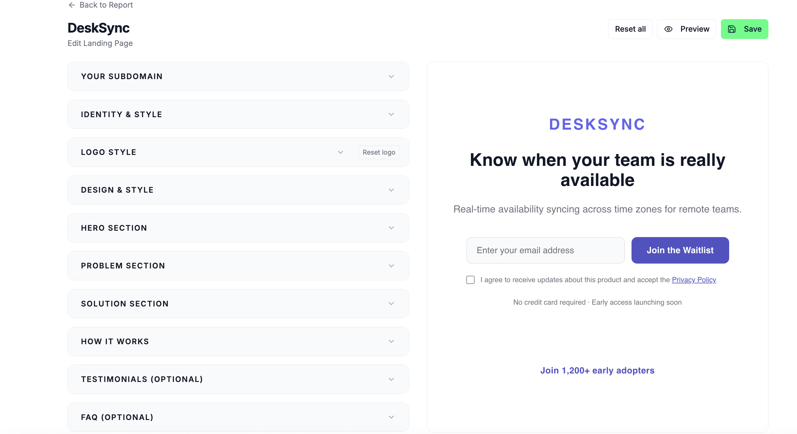 Ready-to-Share Landing Page